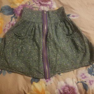 Scrapbook skirt purple floral size Large